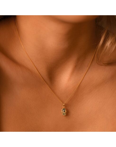 Kostbarer Handanhänger aus Gelbgold mit Zirkonium