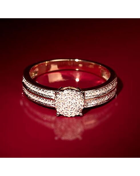 Bague Toi que j'aime Diamants 0.20 ct or jaune