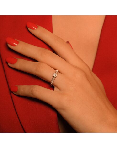 Bague La Promise Diamants 0.16 ct or blanc