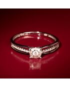 Bague La Promise Diamants 0.16 ct or blanc