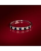 Bague Séoul Diamants 0.11 ct & Saphirs 0.25 ct or blanc