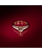 Bague Kriva Diamant 0.21 ct & Topaze blanche 1.43 ct or jaune