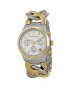 Montre Chronographe Femme en Acier argenté/doré