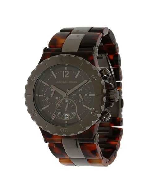 Montre Chronographe Homme en Aluminium & Résine marron