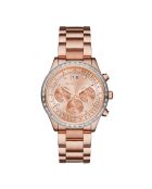 Montre Chronographe Femme en Acier rosée
