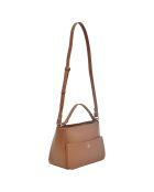 Sac bandoulière en Cuir Louise cognac - 30x20.5x12 cm