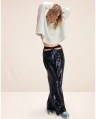 Pantalon à sequins Abba minuit