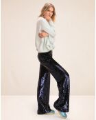 Pantalon à sequins Abba minuit