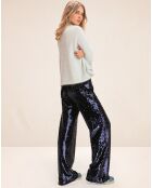 Pantalon à sequins Abba minuit