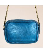 Sac en Cuir Lauper crack worker blue - 18x13 cm