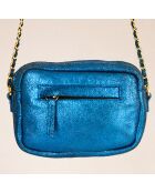 Sac en Cuir Lauper crack worker blue - 18x13 cm
