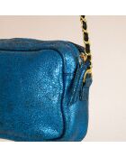 Sac en Cuir Lauper crack worker blue - 18x13 cm