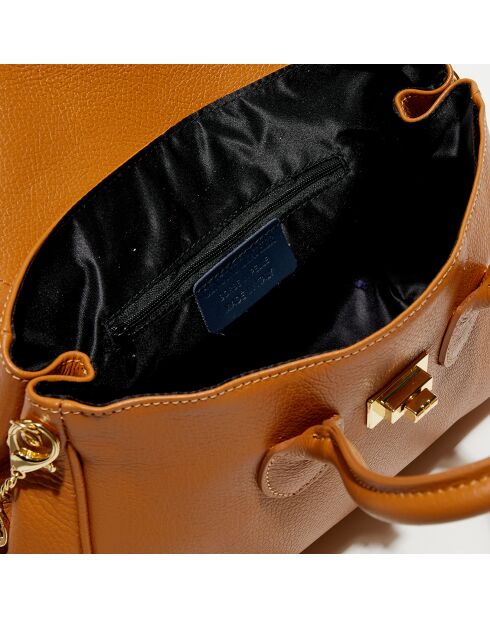 Bolso Bagatelle de piel camel - 31x23x9 cm
