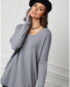 Pull en Cachemire mélangé Beder gris