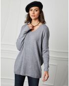 Pull en Cachemire mélangé Beder gris