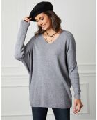 Pull en Cachemire mélangé Beder gris