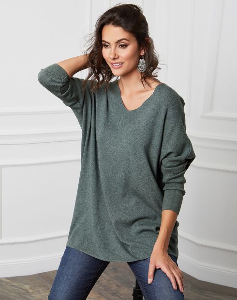 Pull en Cachemire mélangé Beder kaki