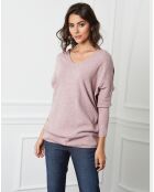 Pull en Cachemire mélangé Beder rose