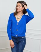 Gilet en Cachemire mélangé Gino bleu roi