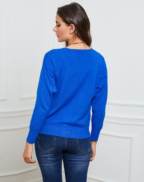 Gilet en Cachemire mélangé Gino bleu roi