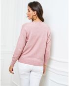 Gilet en Cachemire mélangé Gino rose