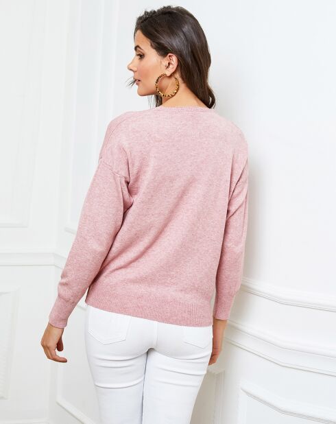 Gilet en Cachemire mélangé Gino rose