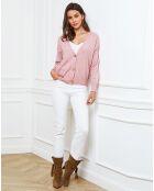 Gilet en Cachemire mélangé Gino rose