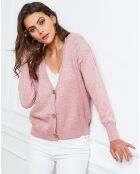 Gilet en Cachemire mélangé Gino rose