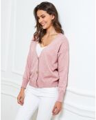 Gilet en Cachemire mélangé Gino rose