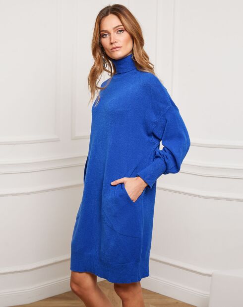 Robe en Cachemire mélangé Landreau bleu roi