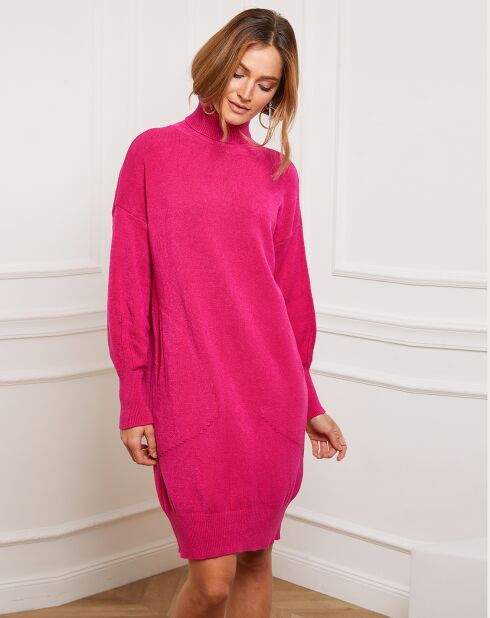 Robe en Cachemire mélangé Landreau fushia