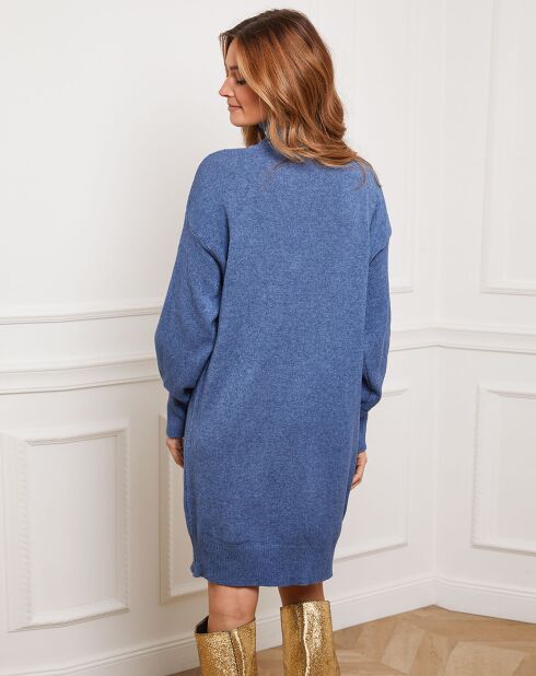 Robe en Cachemire mélangé Landreau indigo