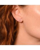 Boucles d'oreilles Single diamond Diamants 0.06 ct or blanc