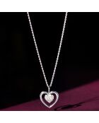 Pendentif Coeur Diamant 0.06 ct or blanc