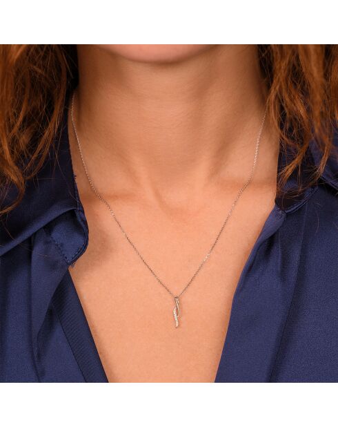 Pendentif  Life Diamants 0.02 ct or blanc