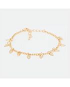 Brazalete de acero inoxidable dorado Clementine