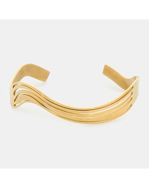 Armreif aus goldfarbenem Edelstahl von Flore