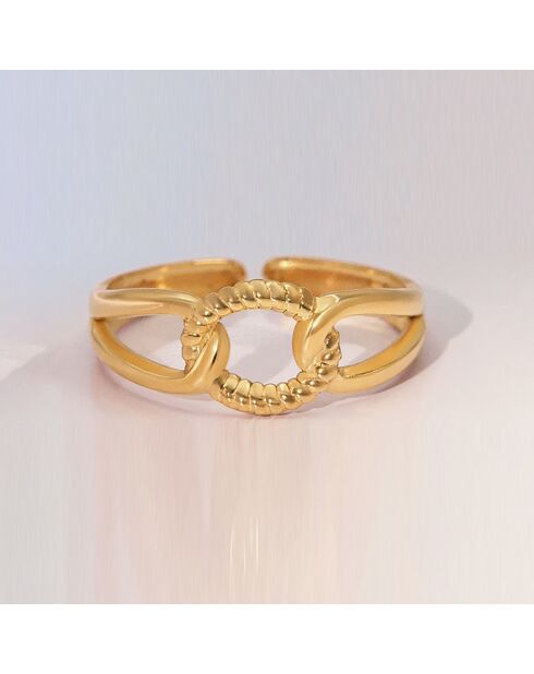Bague ajustable Georgia Acier Inoxydable dorée
