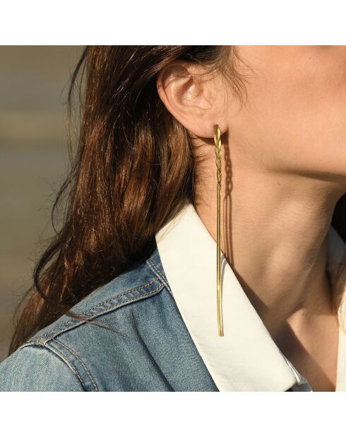 Boucles d'oreilles Lisa Acier Inoxydable dorées