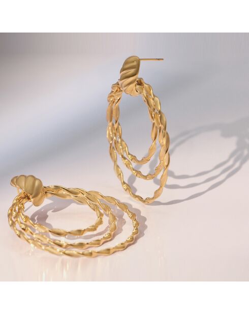 Boucles d'oreilles Livia Acier Inoxydable dorées