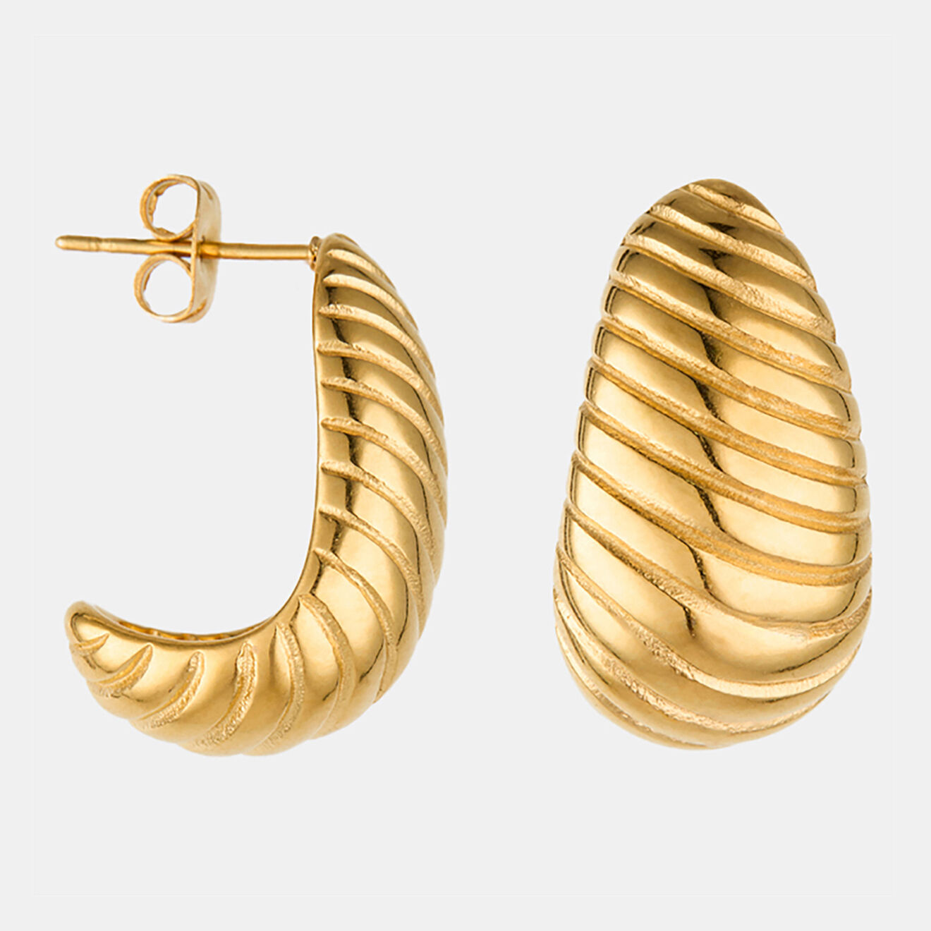Boucles d'Oreilles MOANA – Acier Inoxydable Doré