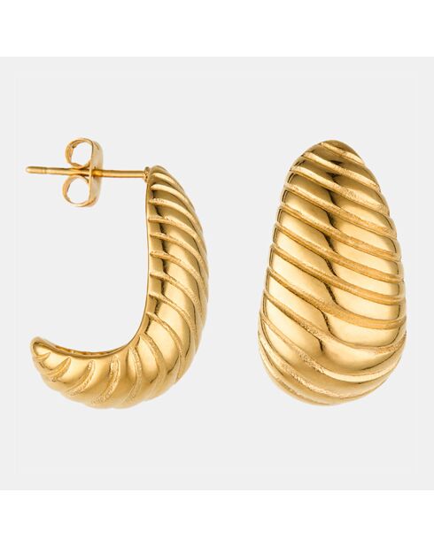 Boucles d'oreilles Milene Acier Inoxydable dorées