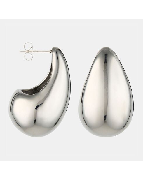 Boucles d'oreilles Nadine Acier Inoxydable argentées