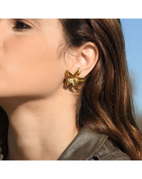 Boucles d'oreilles Oceane Acier Inoxydable dorées