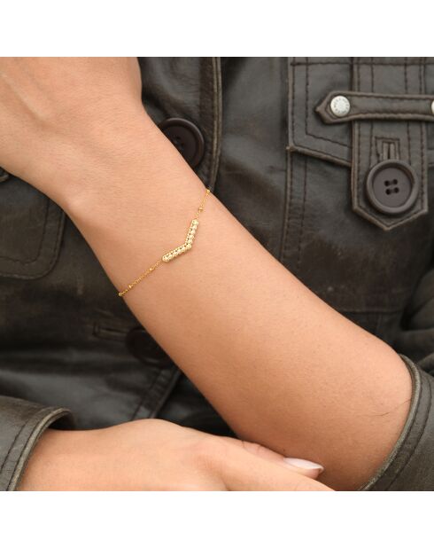 Sandra goldenes Edelstahlarmband