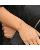 Sara gouden armband in roestvrij staal