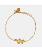 Sara gouden armband in roestvrij staal