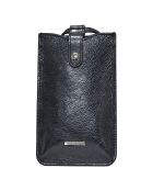 Étui porte-téléphone en Cuir Ambre noir -  10.5x19 cm