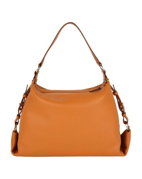 Sac porté épaule en Cuir Naturel orange - 50x15x25 cm