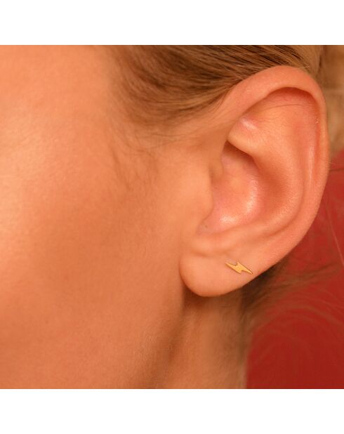 Boucles d'oreilles Eclair doré or jaune